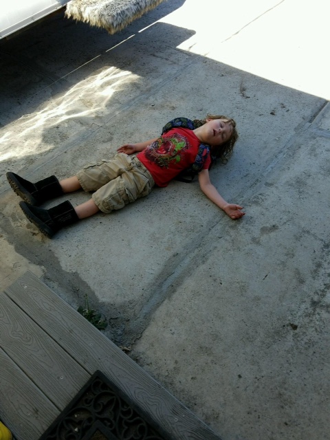sleeping on cement